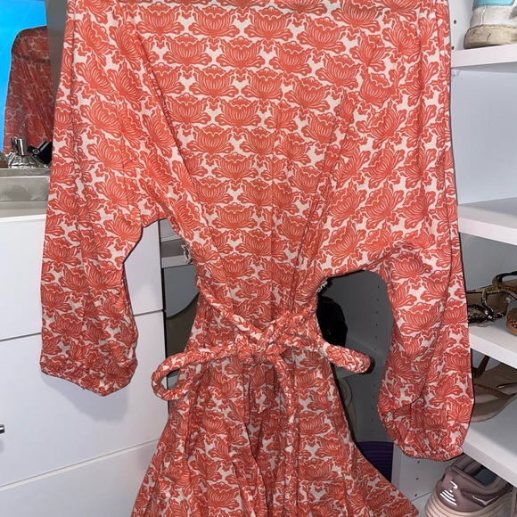 Rhode Tie Waist Dress - Orange Size L - Picture 2 of 4